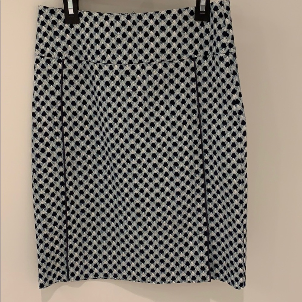Stretch Pencil skirt in Blue Tones